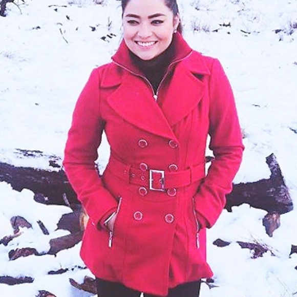 G by Guess Jackets & Blazers - G by Guess Red Winter Coat Turtleneck Outerwear